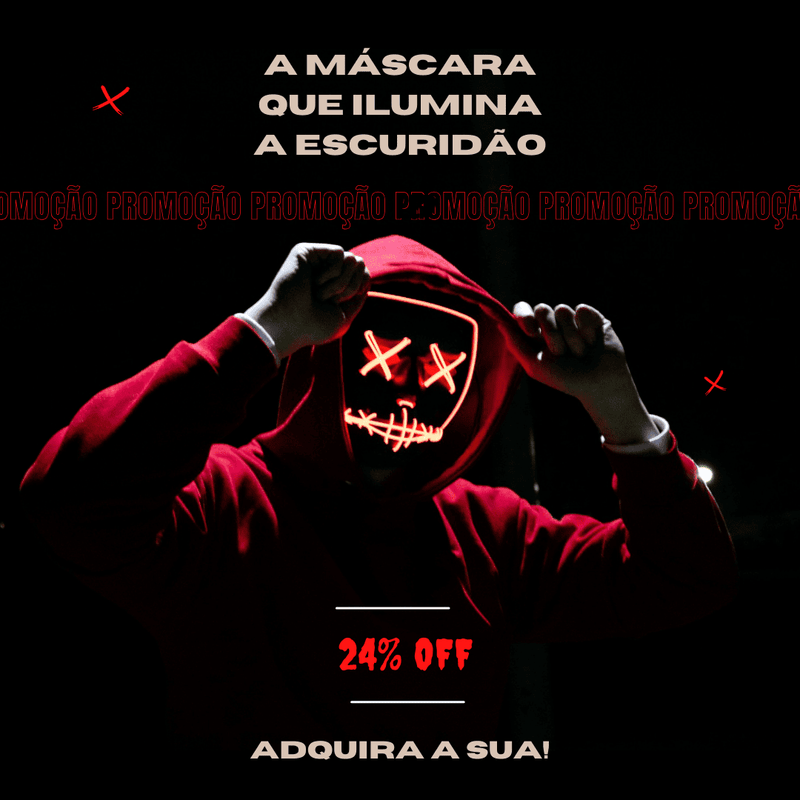 Halloween | Máscara de LED Aura do Terror