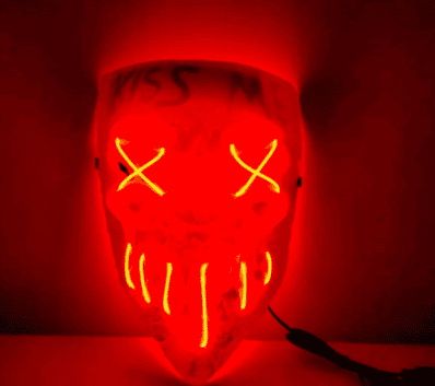 Halloween | Máscara de LED Aura do Terror