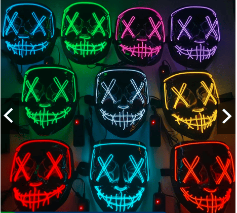 Halloween | Máscara de LED Aura do Terror